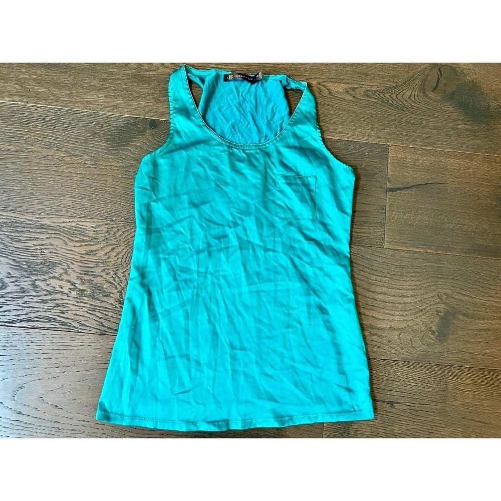 Outback Red Tank Top Size XS Teal Racerback Pocket Beaded Trim